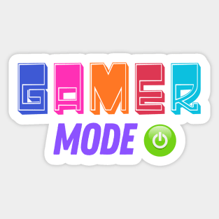 Gamer Mode On Sticker